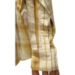 Ellen Tracy  Vintage Silk Blouse‎ Women's Size 6 Yellow Plaid Long Sleeve Photo 6