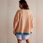 We The Free 🆕 | CLASSIC STRIPED OVERSIZED CREWNECK | LATTE COMBO | SZ: S Photo 2