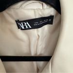 ZARA  cream faux leather moto jacket Photo 9