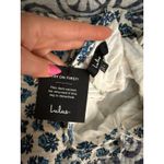 Lulus NWT  Flirty Fave Ivory Floral Print Tie-Back Midi Dress Bohemian Summer L Photo 7