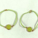 Lime green stone pull Tie bracelets Photo 0