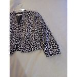 Kasper  Women's Size 6 Open Front Lined Animal Printed Bolero Jacket Photo 3