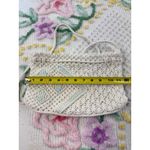 Source Unknown Vintage Boho Macrame Shoulder Bag Cream Crochet Clutch Small Purse Photo 3