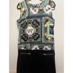 Madison Floral/Butterfly Sleeveless Sheath Dress Size Large ~ Black, Gold, White Black Photo 1