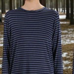 Neiman Marcus Majestic Paris for  Super Soft Touch Blue Stripe Lounge Capsule S Photo 0