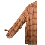 Free People No Limits Boho Plaid Linen Button Up Shirt L Photo 12