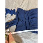 Lulus NWOT  Size Small Emrah Navy Blue Cross-Front Cutout Halter Midi Dress Photo 7