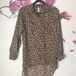 Xhilaration Cheetah Print Sheer Hi-Low Tunic Top Photo 0