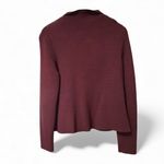 ZARA  Smooth Knit Cardigan Jacket Oxblood Burgundy Gold Button Large Photo 1