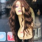 Copper Brown Beach Waves Long Lacefront Wig 2020 Photo 5