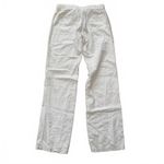 Angel Kiss Y2K  Pants Low Rise Waisted Linen Blend White Women's Size Medium Photo 1