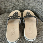 SOUL‎ Naturalizer Janice Pewter Thong Sandals Size 9.5 Silver Photo 2