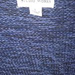 Studio Works Studio‎ Works Blue and Black Marled Open Front Sweater Size Large Photo 3
