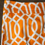Skirtin Around Geometric short Skirt size 4 full lined 95% cotton Orange Photo 1