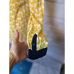 Maeve  Anthropologie Women Button Down Top 4 Novelty Yellow Bagatelle Horse Blue Photo 4