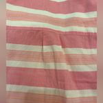 J.Crew  Pink and White Striped Popover Half Button Down Long Sleeve Shirt, Size 2 Photo 1