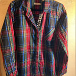 Orvis Holiday Tartan Plaid Button front shirt 16 Photo 0