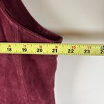 Dennis Basso  Suede Vest Womens Sz 1X Plus Genuine Leather Wine Burgundy Full Zip Photo 6