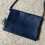 Gigi New York blue snake skin shoulder purse Photo 4