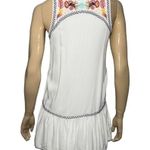 Lovers + Friends Womens Size S White Drop Waisted Mexican Embroidered Tank Dress Photo 3