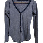 Lululemon Awesoma Henley heathered blue size 4 Photo 0