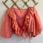 Tularosa Hailey Wrap Top Coral Medium Revolve Photo 2