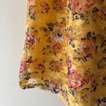 Almost Famous NEW!  Yellow Floral Lace Ruffle Sleeveless Blouse Photo 2