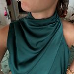 Boutique Emerald Green High Neck Mini Dress Photo 1