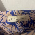 Anthropologie NWOT  By Together Blue and Pink Leaf Print Blouse Photo 3