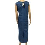 Tagwear Worldwide Vintage Denim Emblem Sleeveless Pullover Midi Maxi Dress Large Blue Photo 4