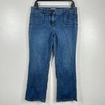 Ann Taylor Denim Jeans Bootcut Pockets Dark Wash Women's Size 10 Photo 2
