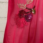 Victoria's Secret  VS Red Floral Embroidered Mesh Sheer Mini size M Photo 4