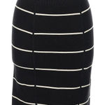 ALC Frank A.L.C. Womens Striped Knit Stretch Pencil Skirt Black XS Photo 0