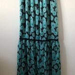 Juicy Couture  Blk Label Blk/Turq Floral Maxi Dress Photo 4