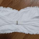 Hollister  XL Strapless Gathered Elastic Bandau Top in White Photo 2