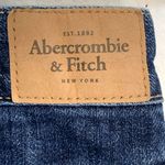 Abercrombie & Fitch High Rise Tapered Jean in Dark Acid Wash Photo 8