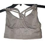 Pro Fit‎ Bra Top Criss Cross Back Padded Athletic Gym Workout Beige S Tan Photo 1