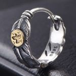 925 Silver Plated Feather Hoop Earrings for Men Women,Silver Hoop Earrings Photo 2