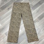 American Eagle  Leopard Print High Waist Stovepipe Jeans Tan Size 6 Long Photo 8