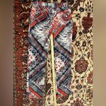 St. John Women’s  Retro Artsy Americana Red White Navy Stretch Jeans Size 4 Photo 6