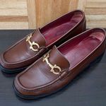 Salvatore Ferragamo Vintage  Sport ST09721 Brown Leather Loafers Horsebit Size 6B Photo 0