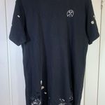 Civil Regime Through Hell & Back Distressed Grunge Rave Dress Large Bleach Rips‎ Black Photo 0