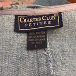 Charter Club  Petites Women's L Vintage Cotton Denim Sleeveless Button-Down Dress Photo 4