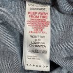 Topshop Zed Exposed Zipper High Waist Straight Leg Jeans Blue 28 Skater Photo 10