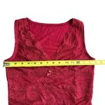 Cider  Women's Size S Lace Tank Top Burgundy Red Plunge Neck‎ Y2K Euro Crop Photo 6