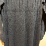 St. John  Collection Gray Tie Neck Knit Sweater Dress Long Sleeve Photo 15