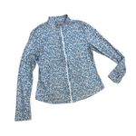 Tommy Bahama Golf Tennis Zip Up Jacket Women's Size Large Blue Coral Print Nylon Photo 0