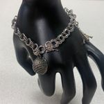 Vintage Sterling Silver Link Bracelet with Iconic Eiffel Tower Charm 8.25 Inch Photo 0