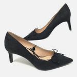 ZARA Trafaluc Women's Court Shoes Pumps Heels Black Bow Photo 0