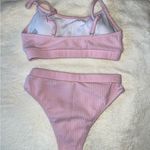 Pink Textured Women's Bikini Set Photo 1